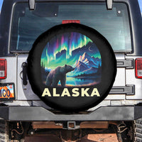 Bear Alaska Spare Tire Cover Alaskan Night Sky Northern Lights Aurora - Wonder Print Shop