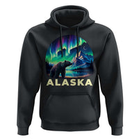 Bear Alaska Hoodie Alaskan Night Sky Northern Lights Aurora - Wonder Print Shop