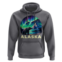 Bear Alaska Hoodie Alaskan Night Sky Northern Lights Aurora - Wonder Print Shop
