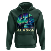 Bear Alaska Hoodie Alaskan Night Sky Northern Lights Aurora - Wonder Print Shop