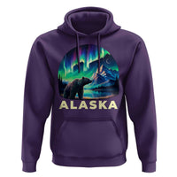 Bear Alaska Hoodie Alaskan Night Sky Northern Lights Aurora - Wonder Print Shop