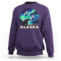 Bear Alaska Sweatshirt Alaskan Night Sky Northern Lights Aurora - Wonder Print Shop