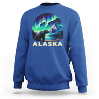 Bear Alaska Sweatshirt Alaskan Night Sky Northern Lights Aurora - Wonder Print Shop