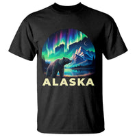 Bear Alaska T Shirt Alaskan Night Sky Northern Lights Aurora - Wonder Print Shop