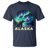 Bear Alaska T Shirt Alaskan Night Sky Northern Lights Aurora - Wonder Print Shop