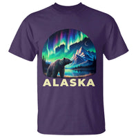 Bear Alaska T Shirt Alaskan Night Sky Northern Lights Aurora - Wonder Print Shop