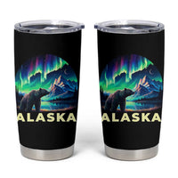 Bear Alaska Tumbler Cup Alaskan Night Sky Northern Lights Aurora - Wonder Print Shop