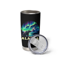Bear Alaska Tumbler Cup Alaskan Night Sky Northern Lights Aurora - Wonder Print Shop