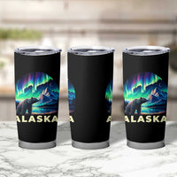 Bear Alaska Tumbler Cup Alaskan Night Sky Northern Lights Aurora - Wonder Print Shop