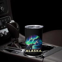 Bear Alaska Tumbler Cup Alaskan Night Sky Northern Lights Aurora - Wonder Print Shop