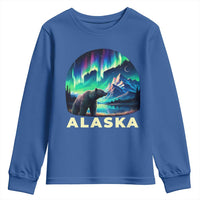 Bear Alaska Youth Sweatshirt Alaskan Night Sky Northern Lights Aurora - Wonder Print Shop