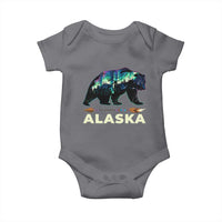 Alaska Baby Onesie Alaskan Night Sky Northern Lights Aurora Bear - Wonder Print Shop