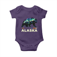Alaska Baby Onesie Alaskan Night Sky Northern Lights Aurora Bear - Wonder Print Shop