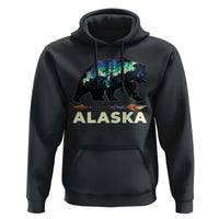 Alaska Hoodie Alaskan Night Sky Northern Lights Aurora Bear - Wonder Print Shop