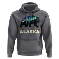 Alaska Hoodie Alaskan Night Sky Northern Lights Aurora Bear - Wonder Print Shop