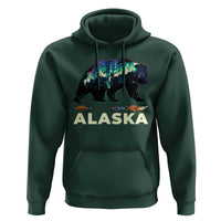 Alaska Hoodie Alaskan Night Sky Northern Lights Aurora Bear - Wonder Print Shop