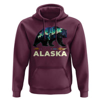 Alaska Hoodie Alaskan Night Sky Northern Lights Aurora Bear - Wonder Print Shop