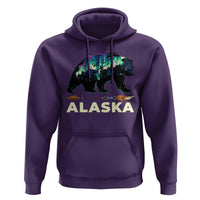 Alaska Hoodie Alaskan Night Sky Northern Lights Aurora Bear - Wonder Print Shop