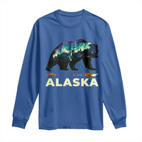Alaska Long Sleeve Shirt Alaskan Night Sky Northern Lights Aurora Bear - Wonder Print Shop