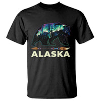 Alaska T Shirt Alaskan Night Sky Northern Lights Aurora Bear - Wonder Print Shop