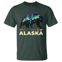 Alaska T Shirt Alaskan Night Sky Northern Lights Aurora Bear - Wonder Print Shop