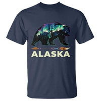 Alaska T Shirt Alaskan Night Sky Northern Lights Aurora Bear - Wonder Print Shop