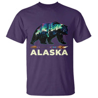 Alaska T Shirt Alaskan Night Sky Northern Lights Aurora Bear - Wonder Print Shop