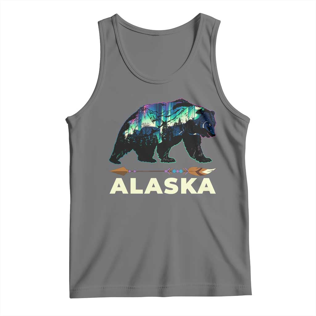Alaska Tank Top Alaskan Night Sky Northern Lights Aurora Bear - Wonder Print Shop