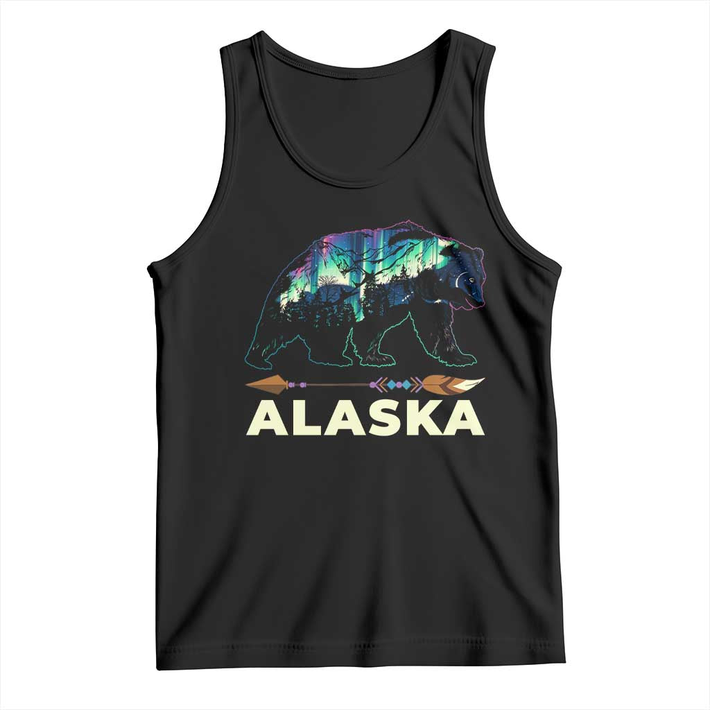 Alaska Tank Top Alaskan Night Sky Northern Lights Aurora Bear - Wonder Print Shop