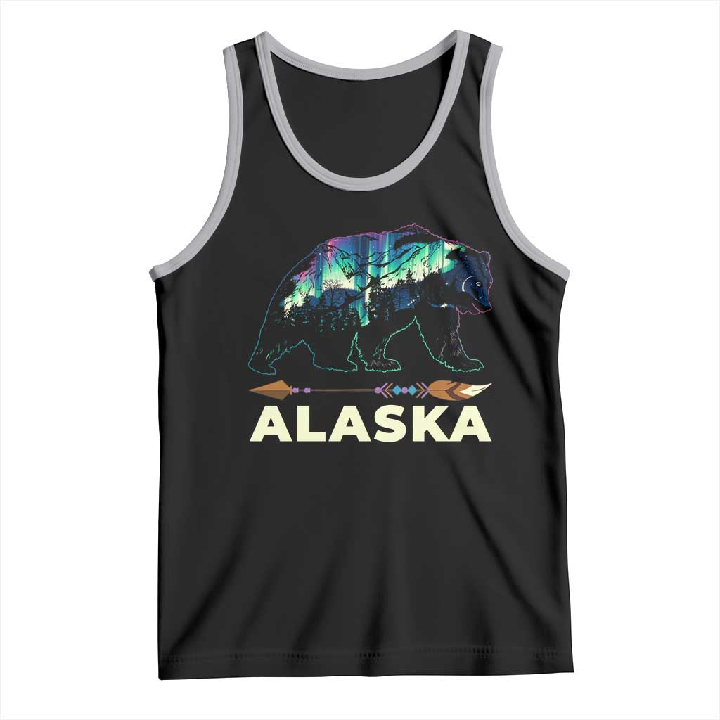 Alaska Tank Top Alaskan Night Sky Northern Lights Aurora Bear - Wonder Print Shop