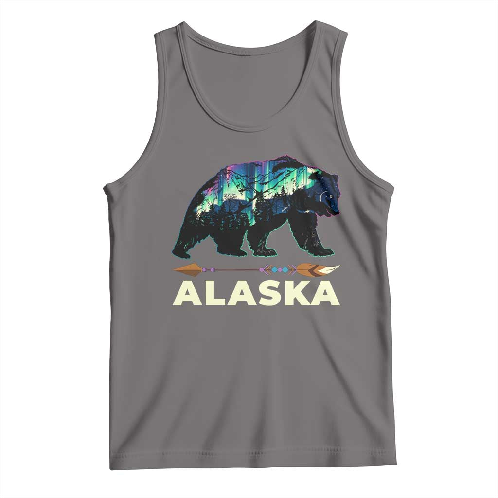 Alaska Tank Top Alaskan Night Sky Northern Lights Aurora Bear - Wonder Print Shop