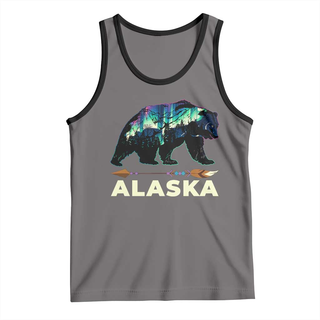 Alaska Tank Top Alaskan Night Sky Northern Lights Aurora Bear - Wonder Print Shop