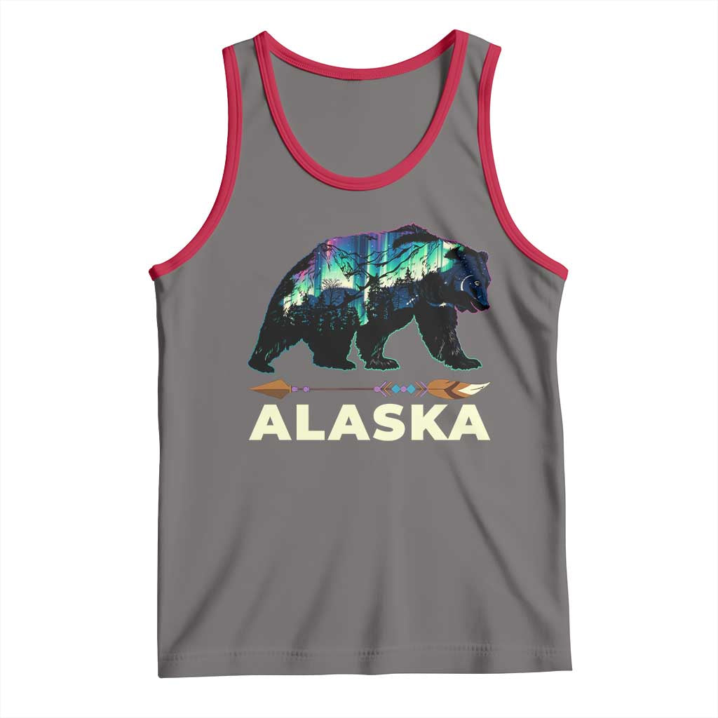 Alaska Tank Top Alaskan Night Sky Northern Lights Aurora Bear - Wonder Print Shop