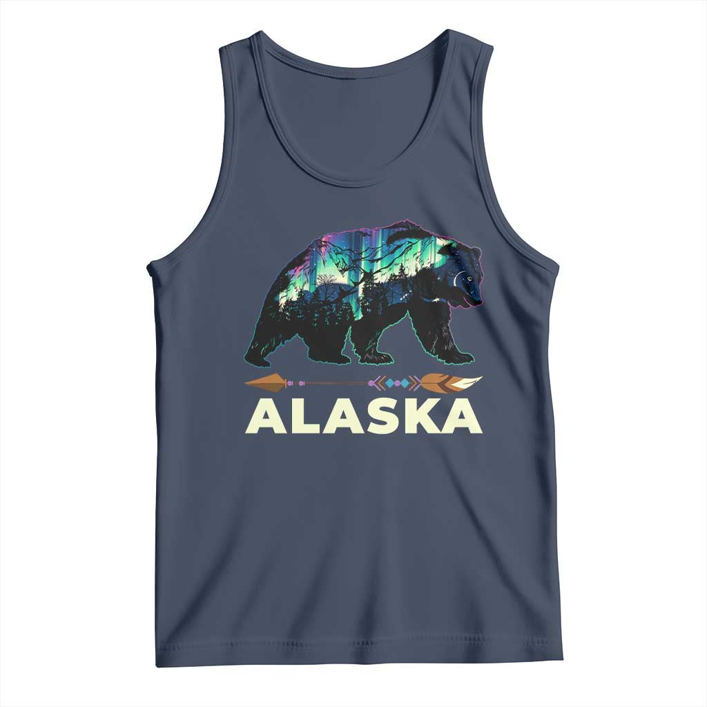 Alaska Tank Top Alaskan Night Sky Northern Lights Aurora Bear - Wonder Print Shop