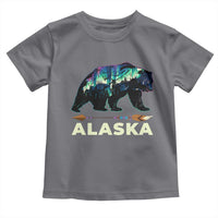 Alaska Toddler T Shirt Alaskan Night Sky Northern Lights Aurora Bear - Wonder Print Shop