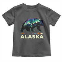 Alaska Toddler T Shirt Alaskan Night Sky Northern Lights Aurora Bear - Wonder Print Shop