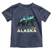 Alaska Toddler T Shirt Alaskan Night Sky Northern Lights Aurora Bear - Wonder Print Shop