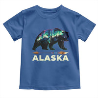 Alaska Toddler T Shirt Alaskan Night Sky Northern Lights Aurora Bear - Wonder Print Shop