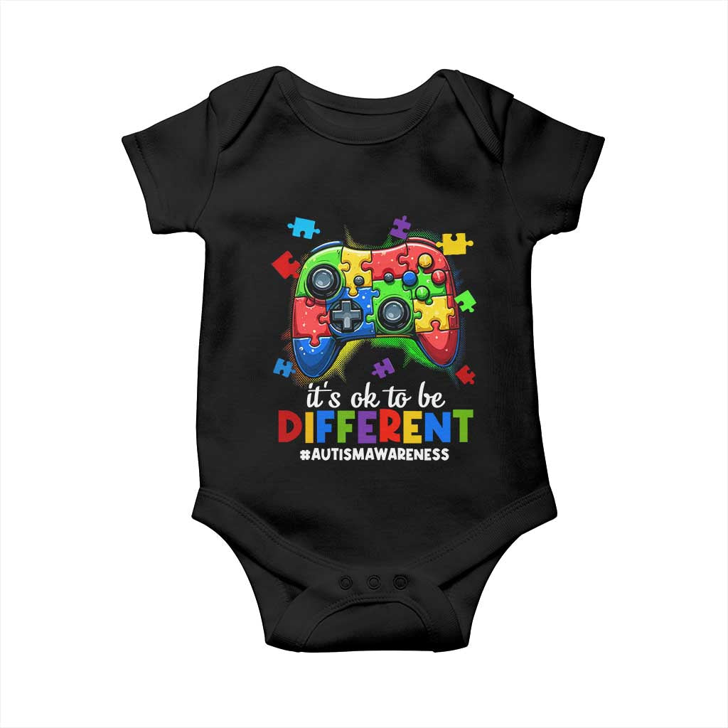 Video Game Autism Awareness Baby Onesie It's Ok To Be Different Kids