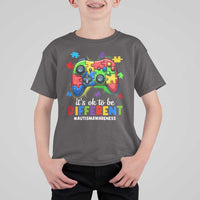 Video Game Autism Awareness T Shirt For Kid It's Ok To Be Different Kids