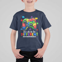 Video Game Autism Awareness T Shirt For Kid It's Ok To Be Different Kids