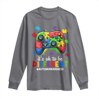 Video Game Autism Awareness Long Sleeve Shirt It's Ok To Be Different Kids