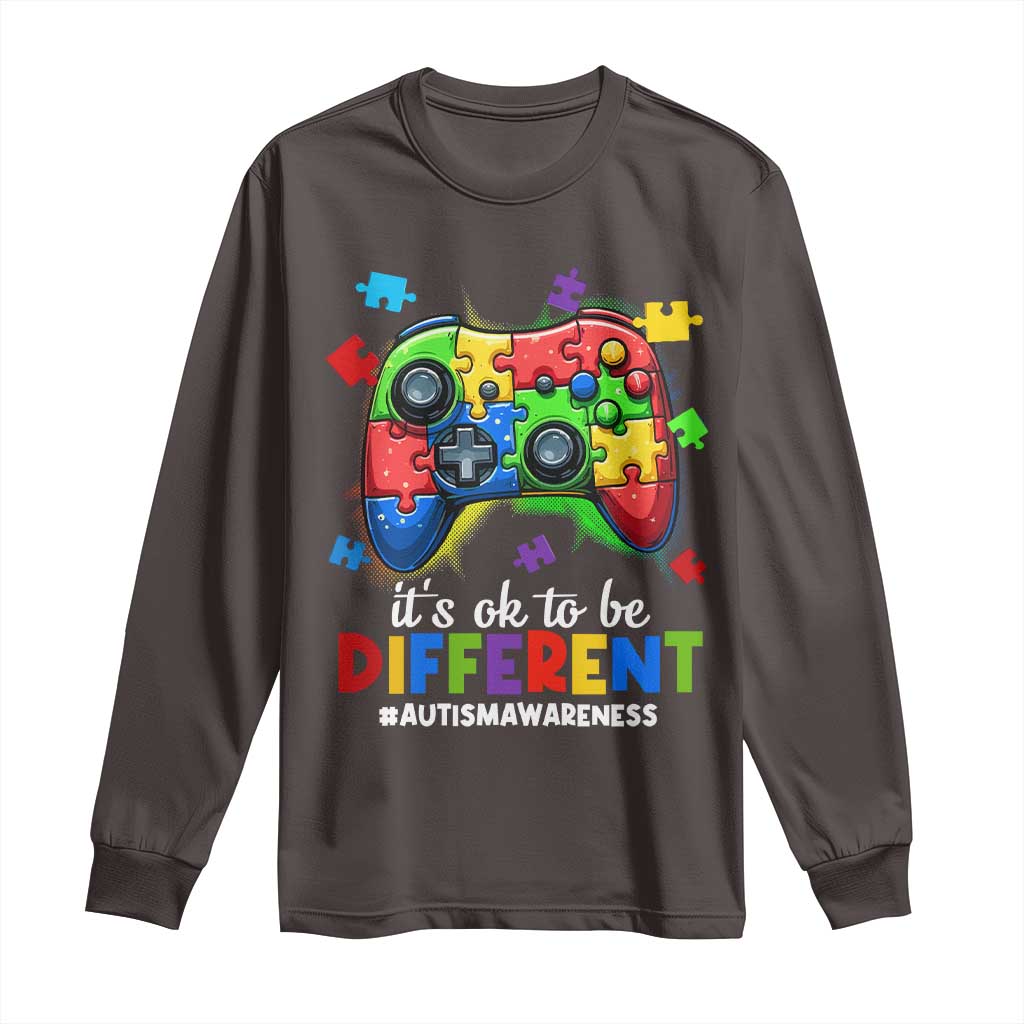 Video Game Autism Awareness Long Sleeve Shirt It's Ok To Be Different Kids