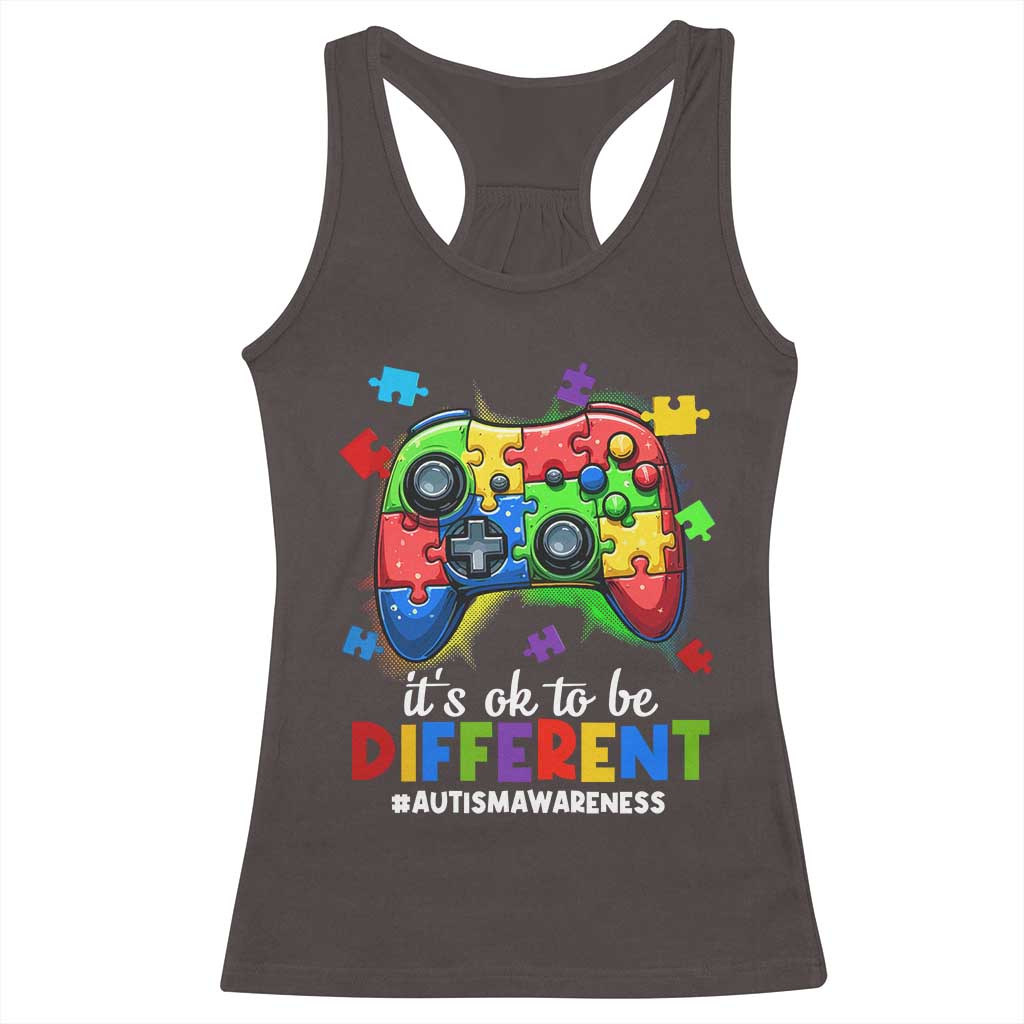 Video Game Autism Awareness Racerback Tank Top It's Ok To Be Different Kids