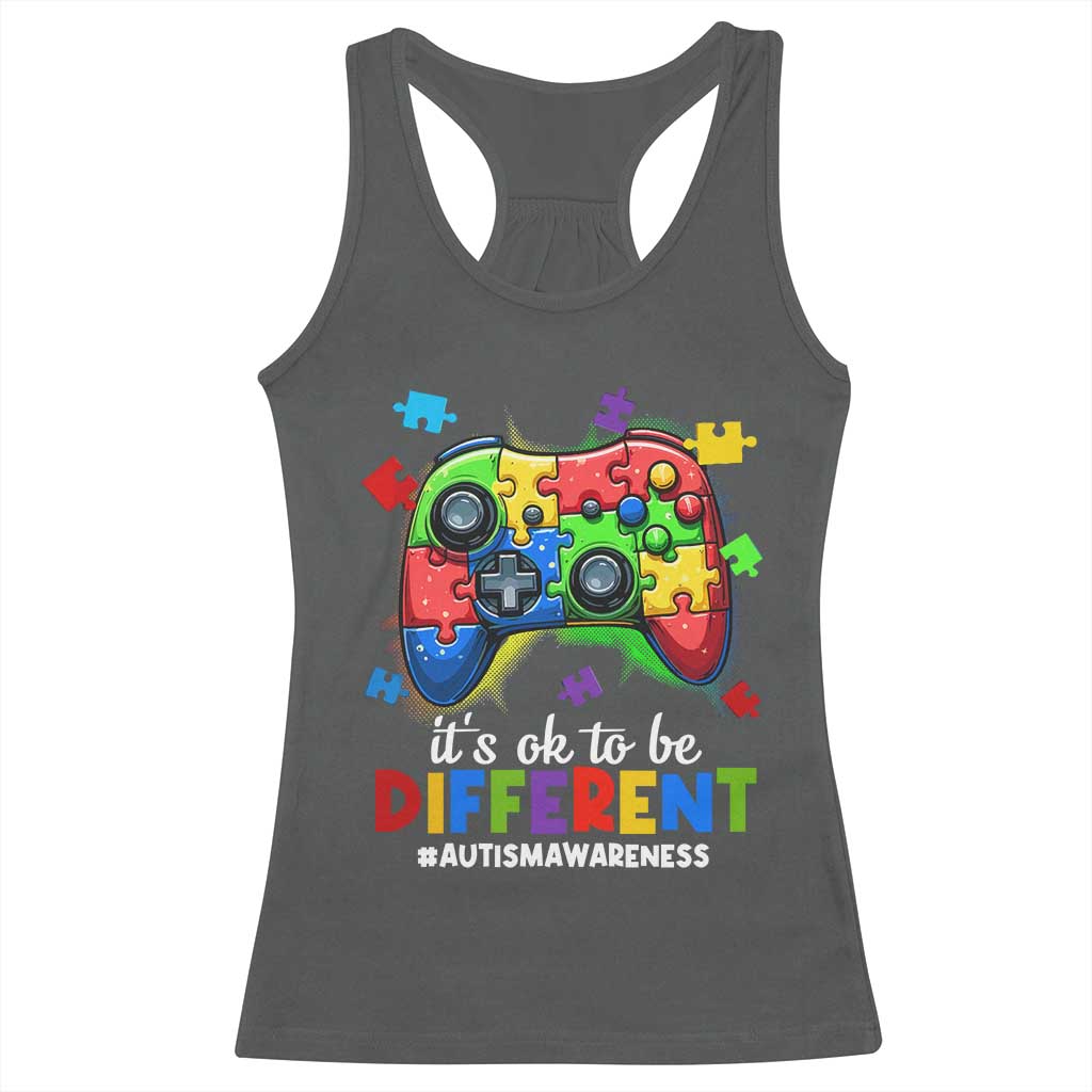 Video Game Autism Awareness Racerback Tank Top It's Ok To Be Different Kids
