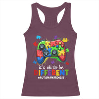 Video Game Autism Awareness Racerback Tank Top It's Ok To Be Different Kids
