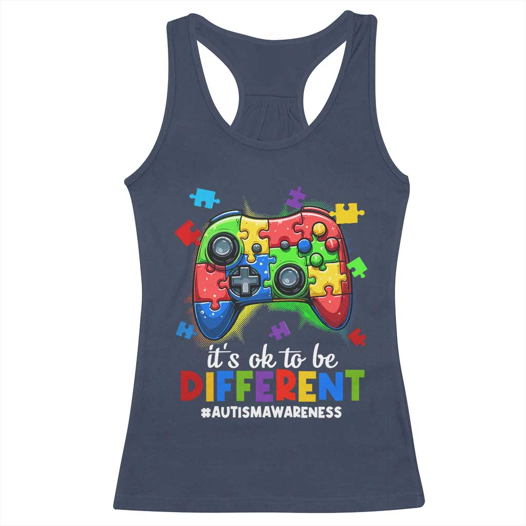 Video Game Autism Awareness Racerback Tank Top It's Ok To Be Different Kids