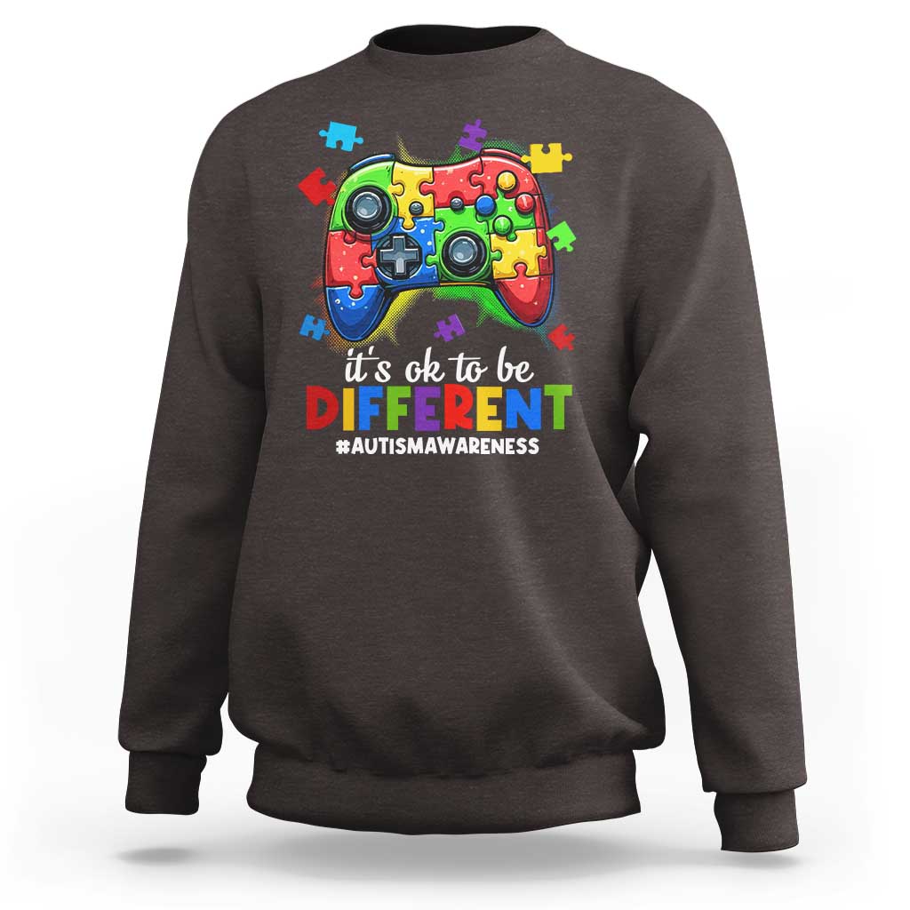 Video Game Autism Awareness Sweatshirt It's Ok To Be Different Kids