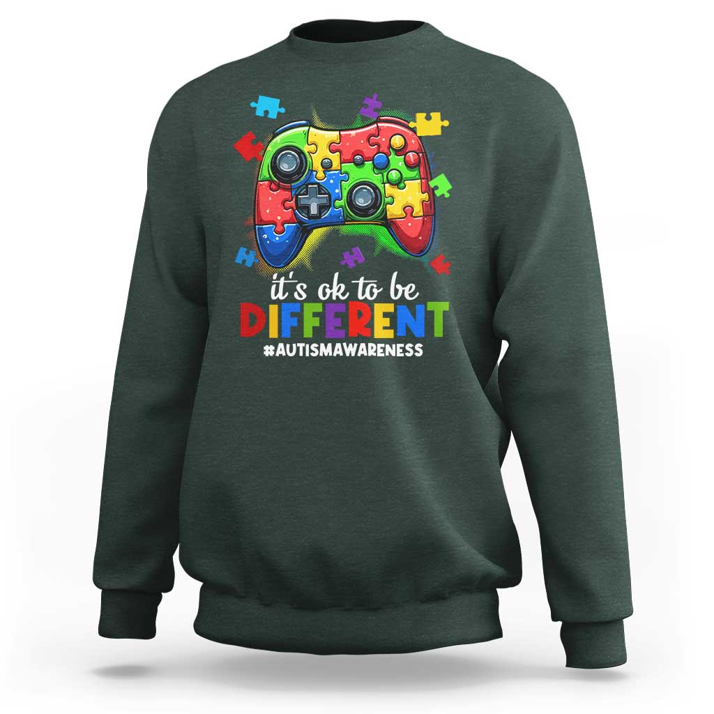 Video Game Autism Awareness Sweatshirt It's Ok To Be Different Kids