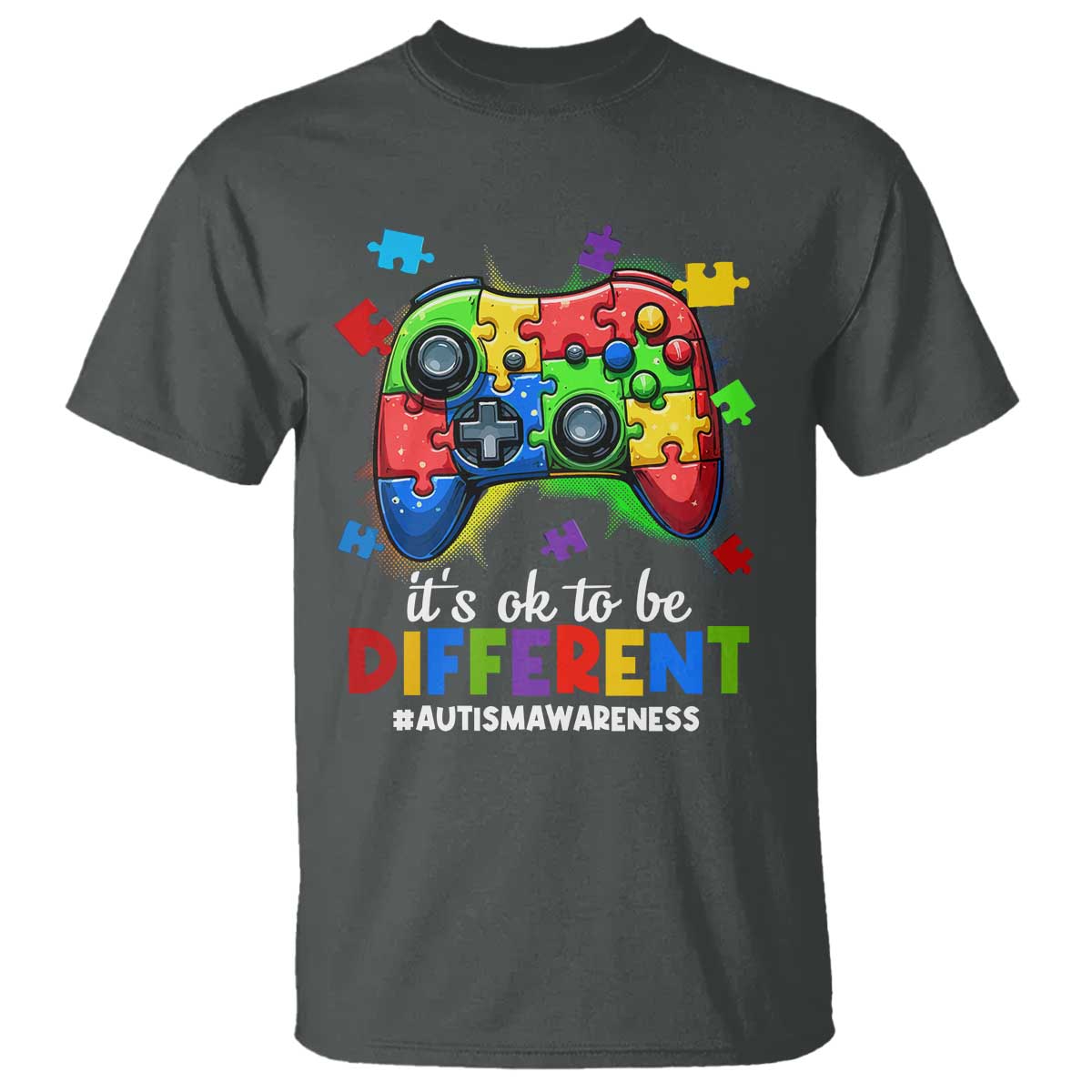 Video Game Autism Awareness T Shirt It's Ok To Be Different Kids
